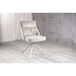 Стілець Поворотний Vetro Mebel R-168 Перлинний Нюд / Білий