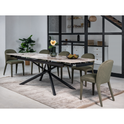 Керамический стол Vetro Mebel Пино TML-1200 Патагония / Черный