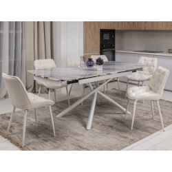 Керамический стол Vetro Mebel Пино TML-1200-1 Айсберг / Белый