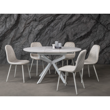 Керамічний стіл Офелія TML-1250 Калакатта Крістал / Білий