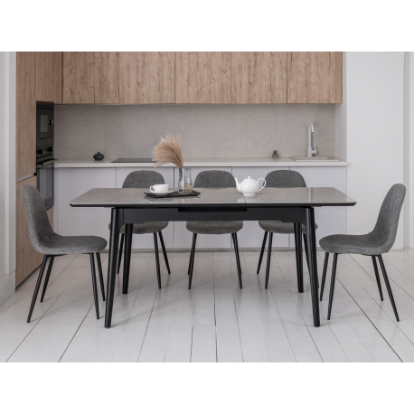 Керамічний стіл Vetro Mebel TM-89 Калакатта Мармур / Чорний