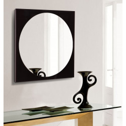 Зеркало круглое на основе ЛДСП Art-com Z7 Черный 60х60