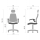 Кресло с сетчатой спинкой Винд PL TILT серый А-класс