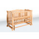 Кроватка для новорожденного с откидной стенкой и маятником Goydalka Natali 1В36-2 Бук