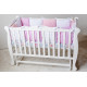 Кроватка для новорожденного с откидной стенкой и маятником Goydalka Natali 1В37-7-1,2,3 Белая