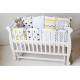 Кроватка для новорожденного с откидной стенкой и маятником Goydalka Natali 1В37-7-1,2,3 Белая