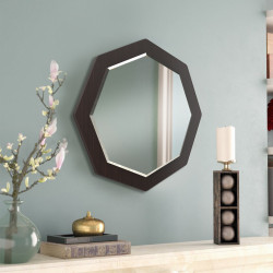 Зеркало восьмиугольное с фацетом на основе ЛДСП Art-com Z1 Венге