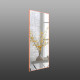 Зеркало ростовое в алюминиевой раме ЛДСП Art-com Alum Оранжевое
