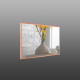 Зеркало в алюминиевой раме ЛДСП Art-com Alum Оранжевый