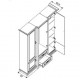 Шкаф распашной с зеркалом 3d/2s Соната Гербор