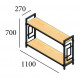 Стелаж Лонг 2 полки Квадро Метал-Дизайн Лофт