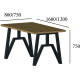 Стол Прайм 160 Металл-Дизайн Лофт