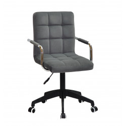 Кресло для персонала Onder Mebli Augusto Arm BK-Modern Office Бархат Серый В-1004