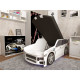 Ліжко з підйомним механізмом + матрац Viorina-deko premium BMW Білий