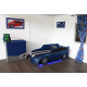 Кровать с подсветкой и подъемным механизмом+матрас Viorina-Deko Premium BMW Р002 Синий