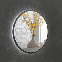 Зеркало круглое на основе ЛДСП с подсветкой Art-com ZL3 Черное