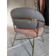 Кресло Адель (серый+розовый) Vetro Mebel