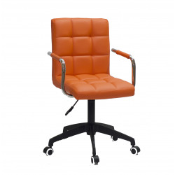 Кресло Onder Mebli Augusto Arm BK-Modern Office ЭкоКожа Оранж 1012