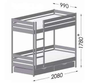 Ліжко двох'ярусне Дует Естелла
