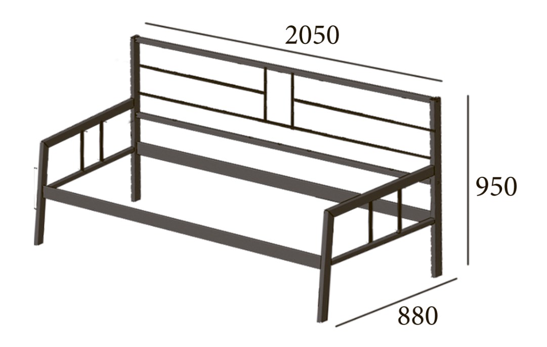 Кровать-диван Дабл Металл-Дизайн