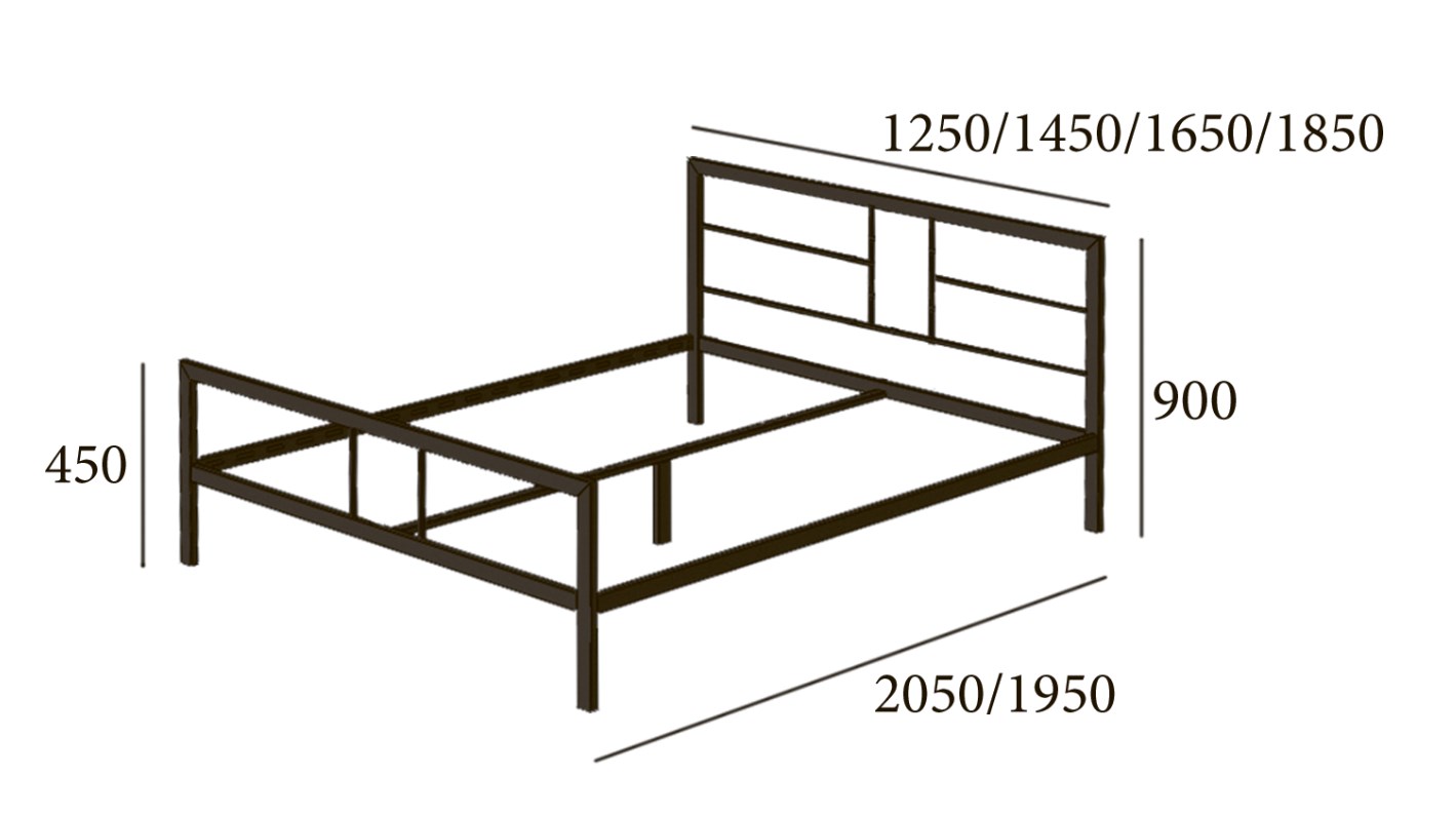 Ліжко Дабл Метал-дизайн